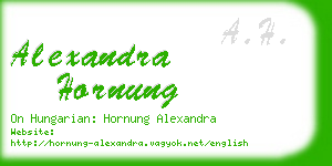 alexandra hornung business card